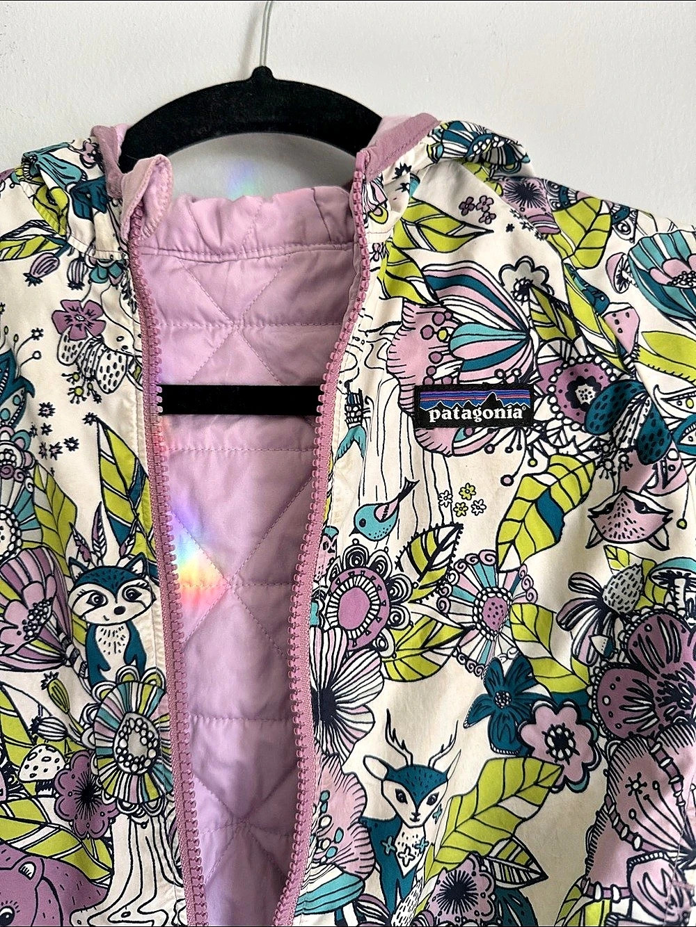 Patagonia Toddler Reversible Floral Puffer Jacket